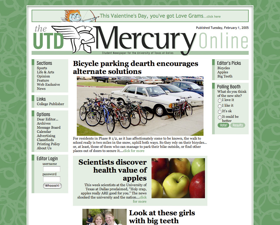 UTD Mercury website